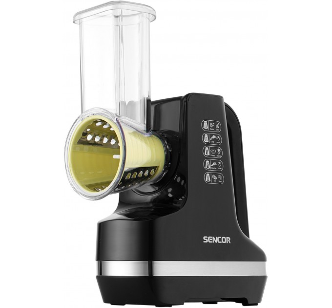 Мультирезка Sencor стационарная, 150Вт, 5 насадок, слайсер, черный