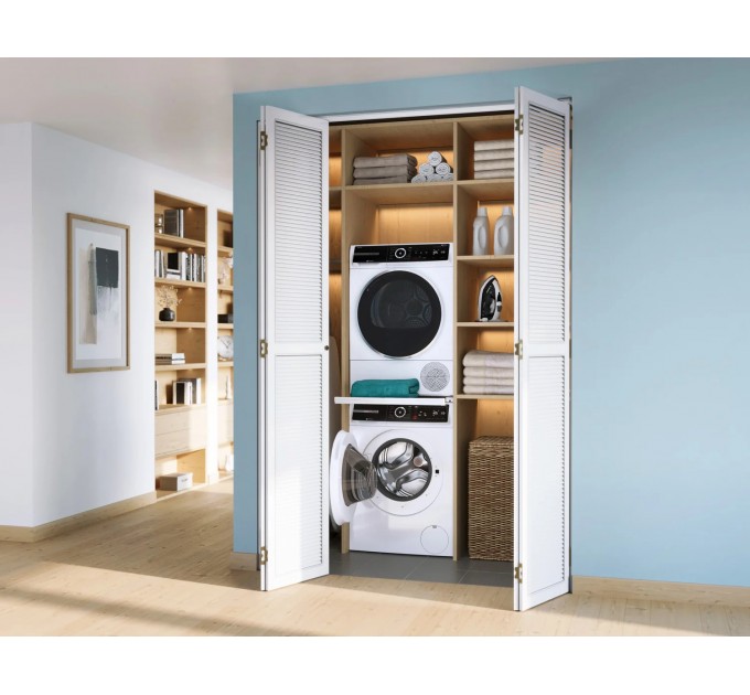 Комплект монтажный Bosch для соединения стиральной машины с сушильной машиной, выдвижная полка, белый