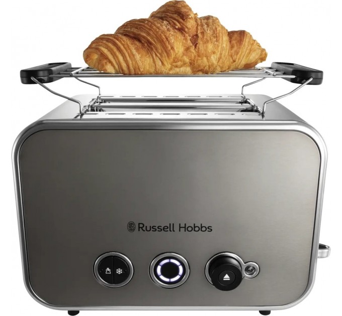 Russell Hobbs toaster Distinctions 2-Slice 1670Вт, подогрев, разморозка, пластик, серебристо-серый