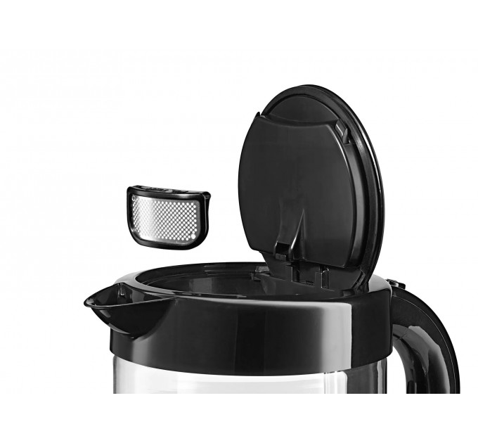 Електрочайник Bosch 1.7л, скло, чорний