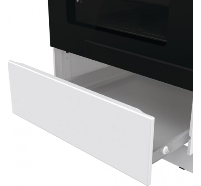 Плита Gorenje газовая, 67л, 50x60см, дисплей, IconLed, чугун, белый