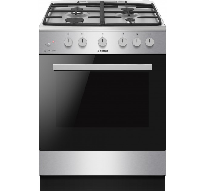 Плита Hansa газовая, 70л, 60x60см, чугун, нерж