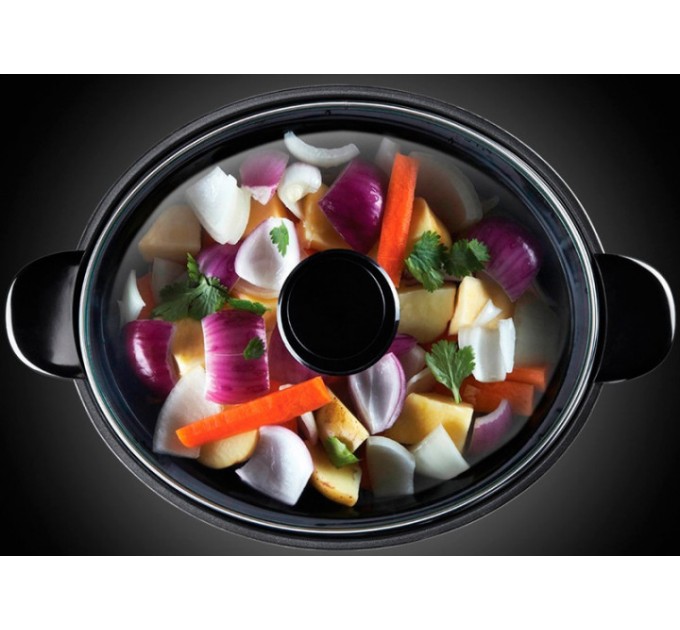 Повільноварка Russell Hobbs Cook&Home, 160Вт, чаша-3.5л, механічне керув., метал/пластик, чорний