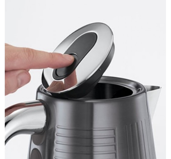 Электрочайник Russell Hobbs Geo Steel, 1.7л, металл, черный