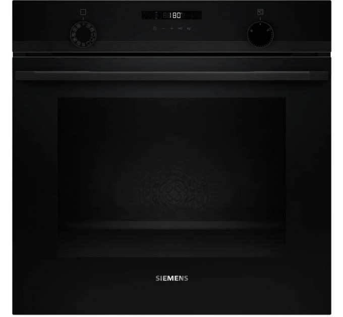 Духова шафа Siemens електрична, 76л, A, дисплей, конвекція, телескопічні направляючі, чорний