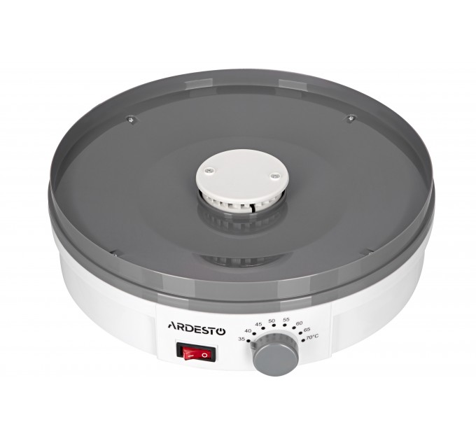 Сушка для продуктов ARDESTO FDB-5320, 245Вт, поддонов -5x3см, диаметр-32см, макс-70°С, рег.темп, пластик, белый