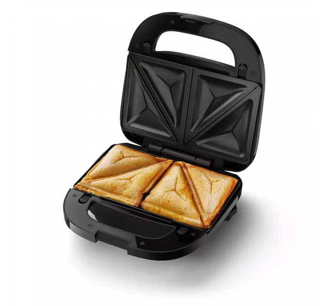 Мультимейкер Philips Series 5000 750Вт, антипригарное покрытие, 3 пластины, корпус-пластик, черно-серебристый