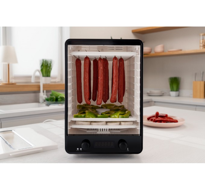 Сушарка для продуктів ARDESTO 550Вт, піддонів - 10+1x3см, макс - 70°С, сітка для ягід, пластик, білий