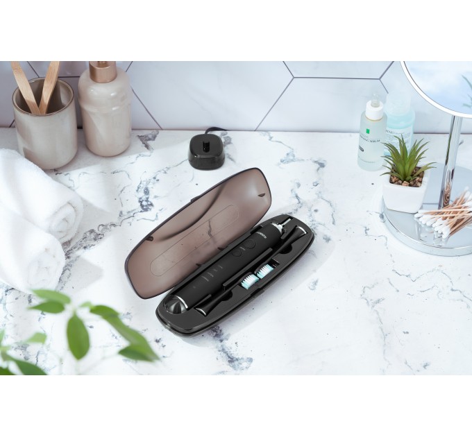 Щетка зубная электр. ARDESTO, ETB-211B, 40т. колеб/мин, насадок-5, футляр, IPX7, черный