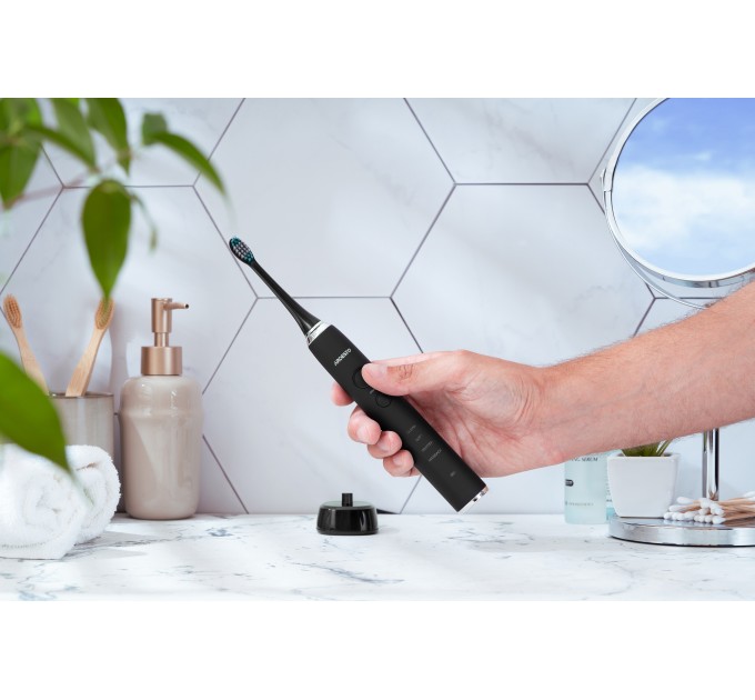 Щетка зубная электр. ARDESTO, ETB-211B, 40т. колеб/мин, насадок-5, футляр, IPX7, черный