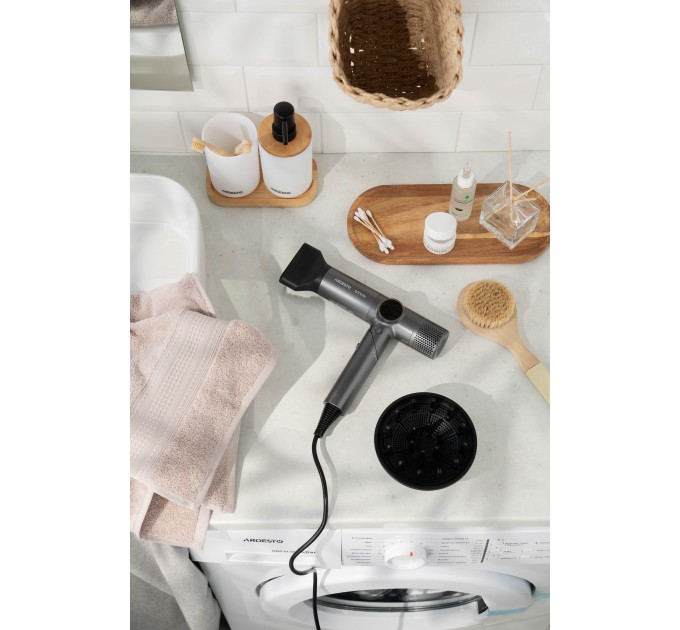 Фен ARDESTO Stein, 1600Вт, 2 швидкості, 4 темп.режима, сірий