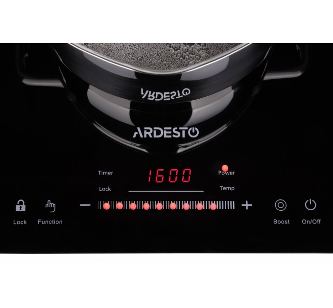 Плитка настольная ARDESTO индукионная, конф. - 1 на 1.8кВт, управл. - сенсорное, таймер, boost, черный