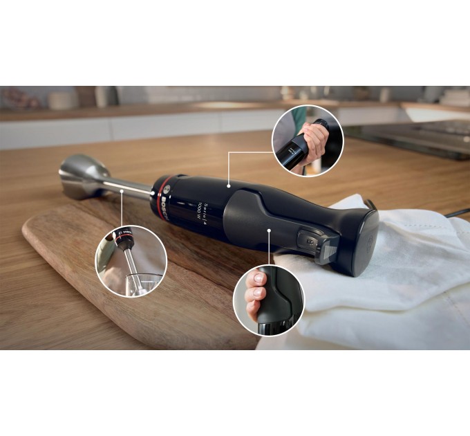 Блендер Bosch заглибний 1000Вт, 4в1, чорний