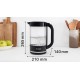 Електрочайник Bosch 1.7л, скло, чорний