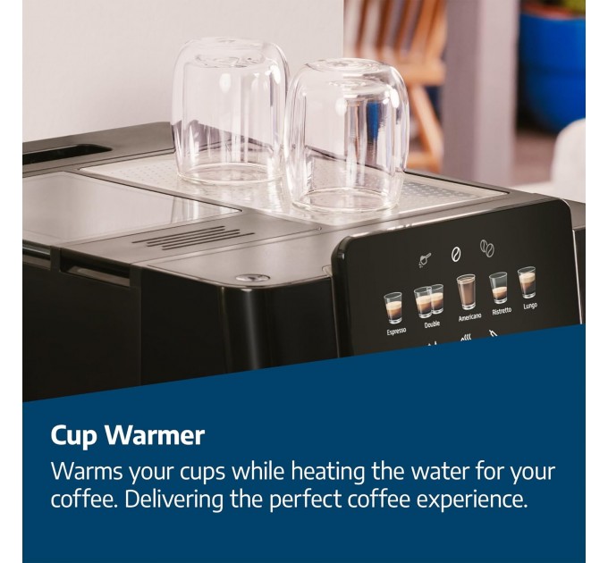 Кавомашина Beko 2.0л, зерно, ручний капучинатор, авторецептів - 5, чорний