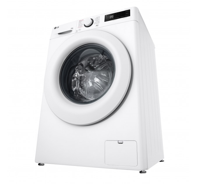 Стиральная машина LG фронтальная, 10кг, 1400, A, 57см, дисплей, пар, инвертор, белый