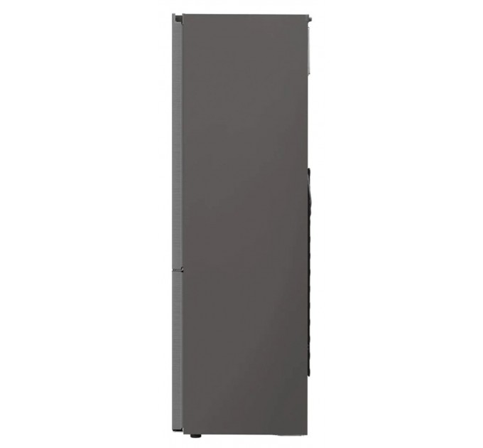 Холодильник LG з нижн. мороз., 203x60х68, холод.відд.-277л, мороз.відд.-107л, 2дв., А++, NF, інв., диспл зовн., Fresh Сonverter, Metal Fresh, сріблястий