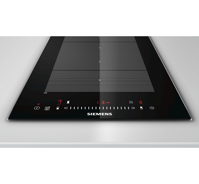 Варильна поверхня Siemens індукційна, 30см, розширена зона, Доміно, чорний