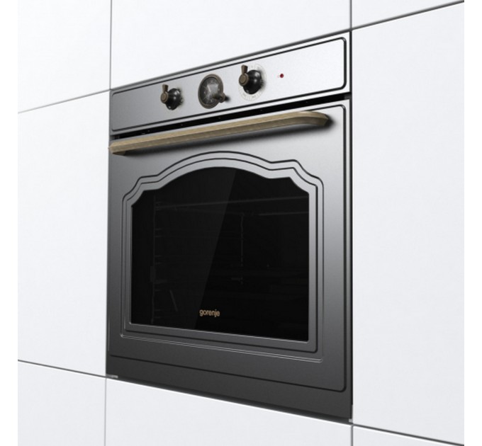 Духовой шкаф Gorenje электрический, 77л, A+, пар, дисплей, черный матовый