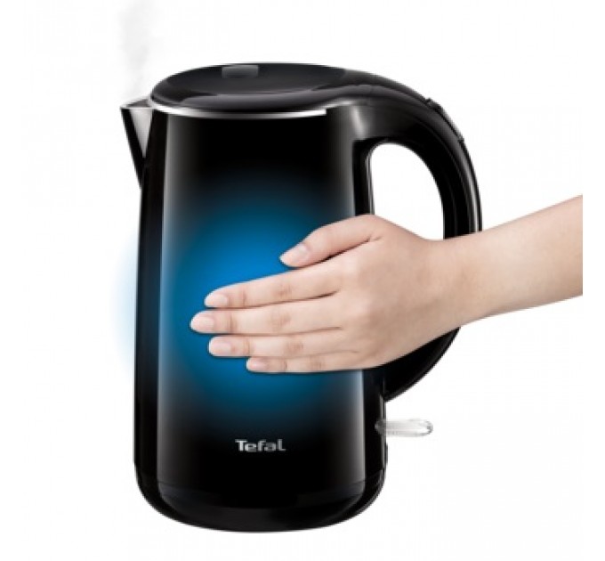 Электрочайник Tefal Sefe`tea 1.7л, Strix, пластик, глянец черный