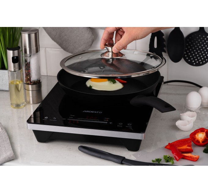 Плитка настольная ARDESTO индукионная, конф. - 1 на 1.8кВт, управл. - сенсорное, таймер, boost, черный