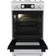 Плита Gorenje газовая, 67л, 50x60см, дисплей, IconLed, чугун, белый