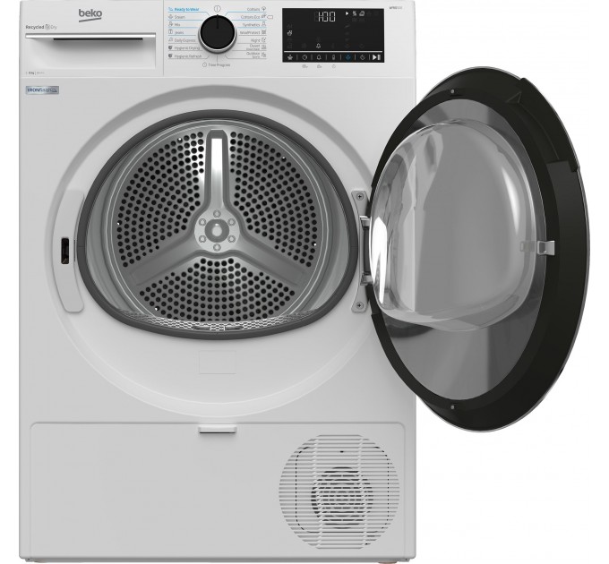 Сушильная машина Beko тепловой насос, 8кг, A+++, 60см, дисплей, подсветка барабана, белый