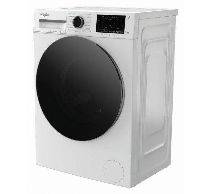 Стиральная машина Whirlpool фронтальная, 7кг, 1200, A, 49.6см, дисплей, пар, инвертор, люк черный, белый
