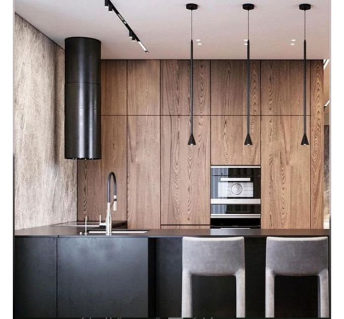 Вытяжка Faber островная, 37см, 1136м.куб/ч, Cylindra Isola Evo Plus Bk Matt A37, черный матовый