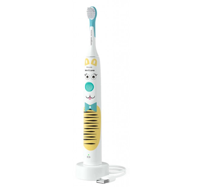 Щітка зубна електр. Philips, Philips Sonicare For Kids, для дітей, насадок-1, 2 комплекти наклейок, білий