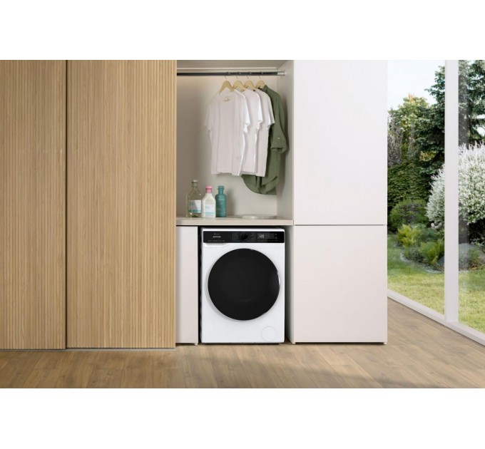 Стирально-сушильная машина Gorenje фронтальная, 9(6)кг, 1400, A+, 55см, дисплей, инвертор, Wi-Fi, белый