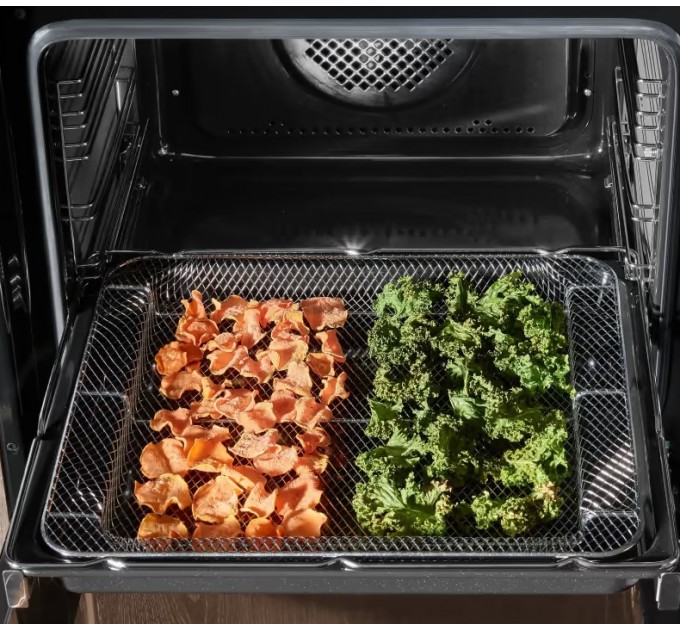 Плита Hansa комби, 77л, 60x60см, дисплей, конвекция, чугун, нерж