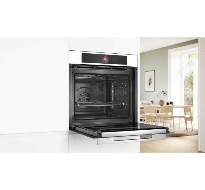 Духовой шкаф Bosch электрический, 71л, A+, дисплей, конвекция, пиролиз, белый