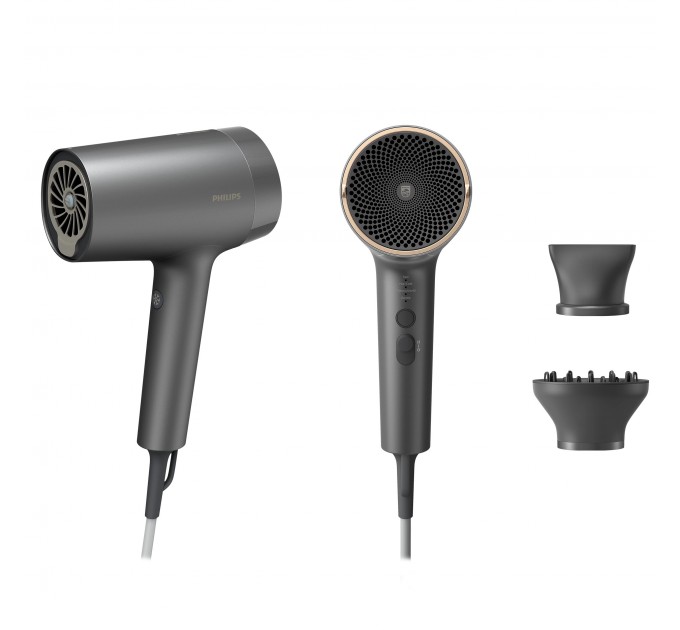 Фен Philips 7000 Series, 1800Вт, режимов-4, DC Motor, дифузор,иониз-я, хол. Обдув, серый