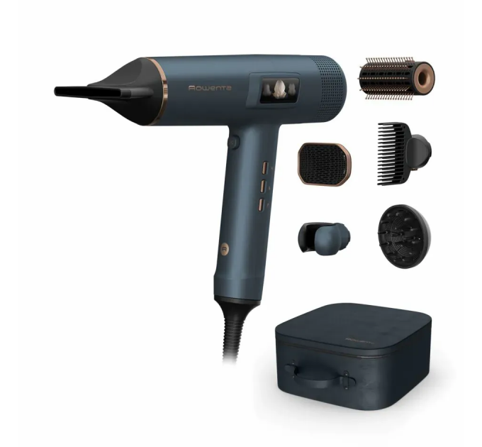 Фен Rowenta aestria For you, 1800Вт, режимов-3, дифузор, иониз-я, хол. обдув, синий