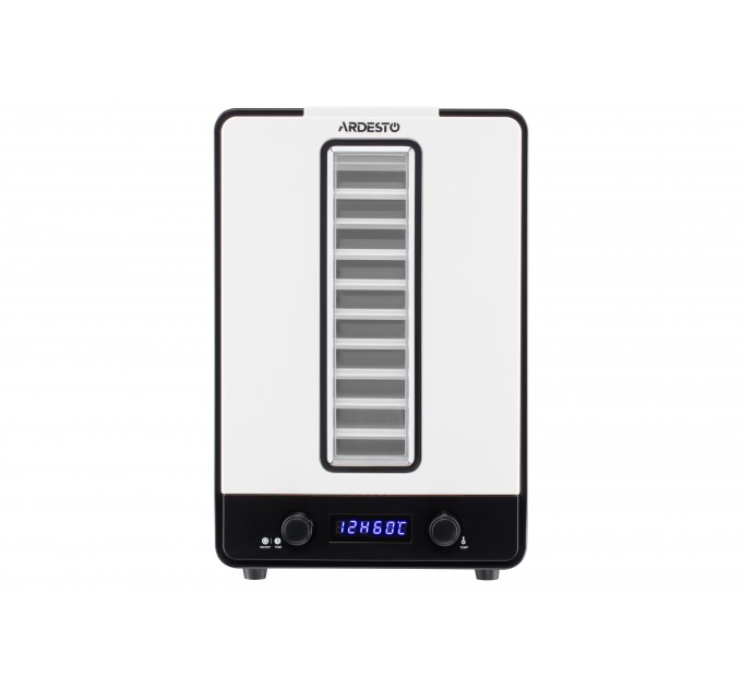Сушарка для продуктів ARDESTO 550Вт, піддонів - 10+1x3см, макс - 70°С, сітка для ягід, пластик, білий