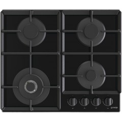 Варильна поверхня Gorenje газова на склі, 60см, чавун, чорний