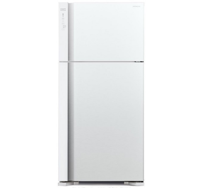 Холодильник Hitachi с верхн. мороз., 184x86х74, холод.отд.-405л, мороз.отд.-145л, 2дв., А++, NF, инв., зона нулевая, белый
