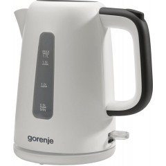 Електрочайник Gorenje 1.7л, Strix контроль, пластик, білий