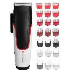 Машинка для стрижки Remington E51 Easy Fade Hair Clipper, сеть+акум., роторный мотор, насадок-3, кейс, титан.нап., черно-белый