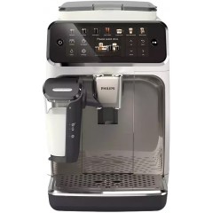 Кофемашина Philips Series 4400 LatteGo, 1.8л, зерно+мол., автомат.капуч, дисплей, авторецептов -12, бело-серебристый
