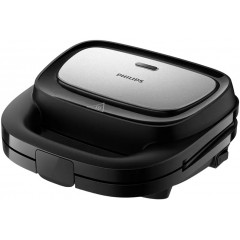 Мультимейкер Philips Series 5000 750Вт, антипригарне покриття, 3 пластини, корпус-пластик, чорно-сріблястий