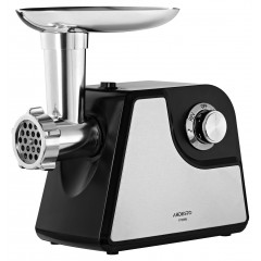 Мясорубка ARDESTO, 1700Вт, 1.6кг/мин, 2 решетки, насадка для колбас, кеббе, томатов, пластик/металл, черно-серебристый