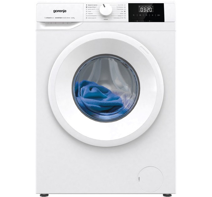 Пральна машина Gorenje фронтальна, 7кг, 1200, A+, 43.5см, дисплей, пар, інвертор, білий