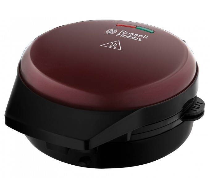 Мультимейкер Russell Hobbs Fiesta 950Вт, алюміній, 3 пластини, корпус-нержав.сталь/пластик, бордо