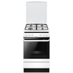 Плита Hansa комби, 62л, 50x60см, конвекция, чугун, белый