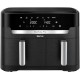 Мультипіч Tefal Dual Easy Fry XXL, 2700Вт, чаша-6.5+4.5л, сенсорне керув., 2 чаши, гриль, пластик, чорний