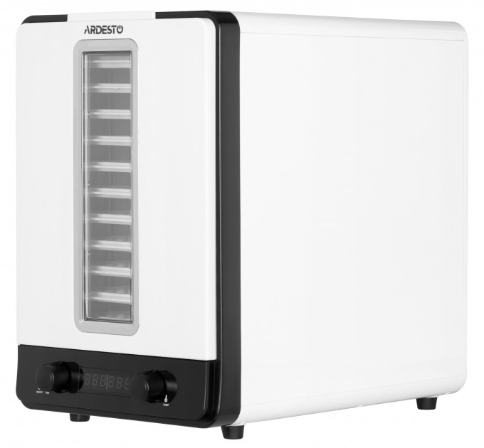 Сушарка для продуктів ARDESTO 550Вт, піддонів - 10+1x3см, макс - 70°С, сітка для ягід, пластик, білий