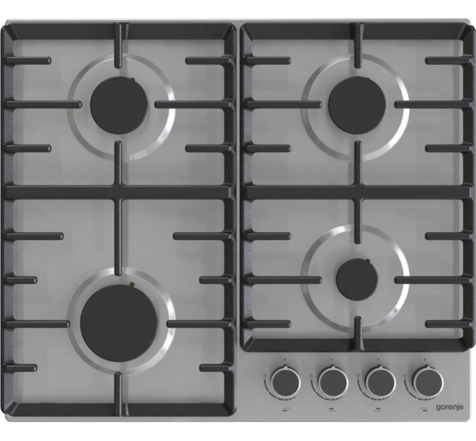Варочная поверхность Gorenje газовая, 60см, чугун, нерж