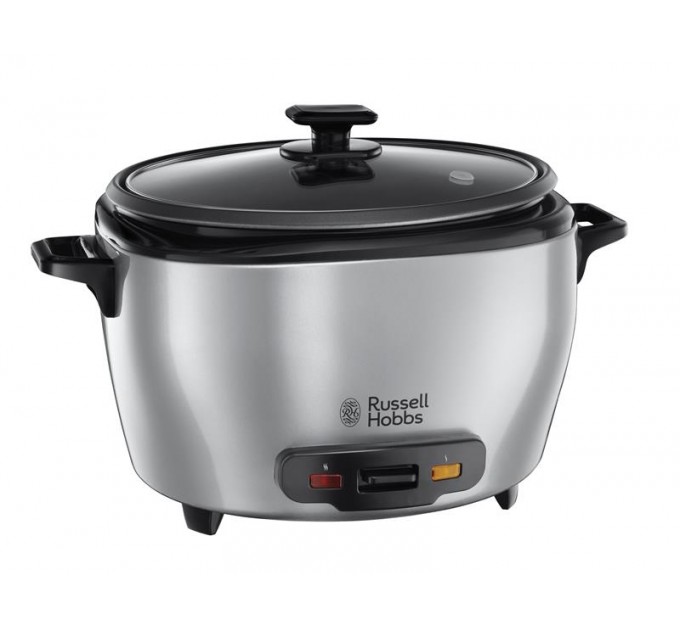 Рисоварка Russell Hobbs MaxiCook, 1000Вт, чаша-5л, электронное управл., нерж. сталь, черный